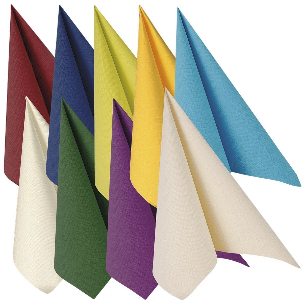 PAPSTAR Papierserviette Royal Collection, (50 St), 3-lagig, 40x40 cm, 1/4-Faltung