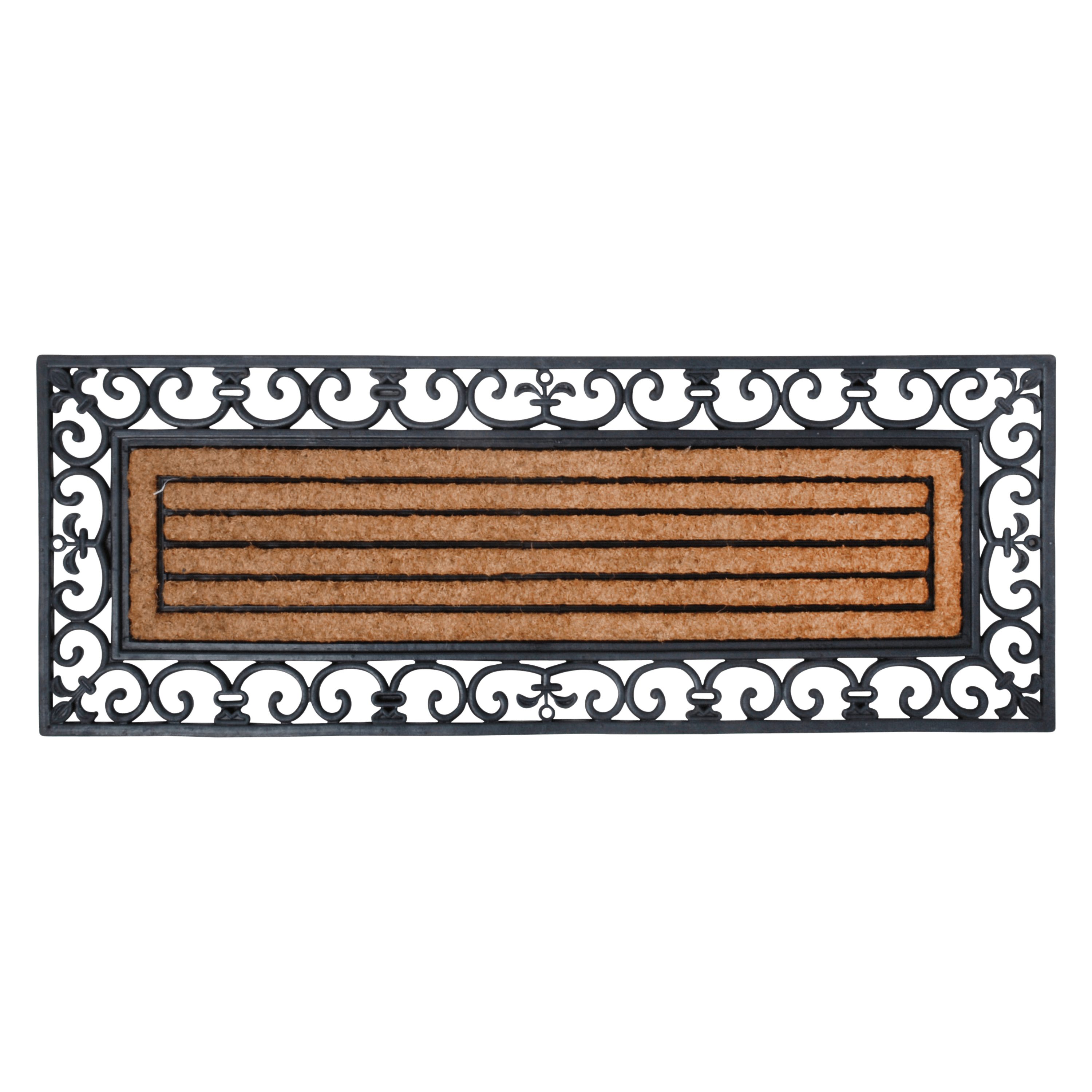Fußmatte Sehr große Fußmatte Türmatte Fußabtreter Kokos Gummi 120 x 45 x 2 cm
