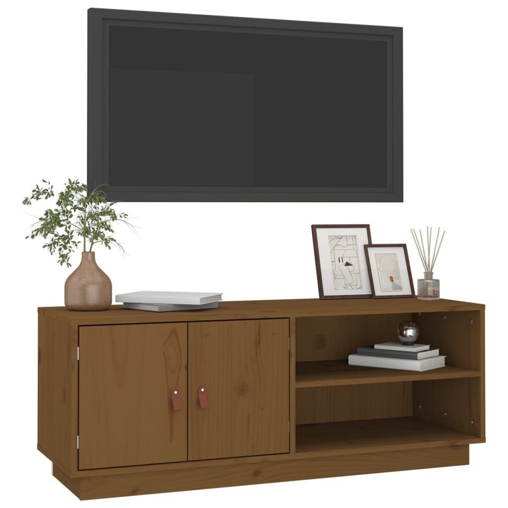 Honigbraun furnicato 105x34x40 Kiefer Massivholz cm TV-Schrank