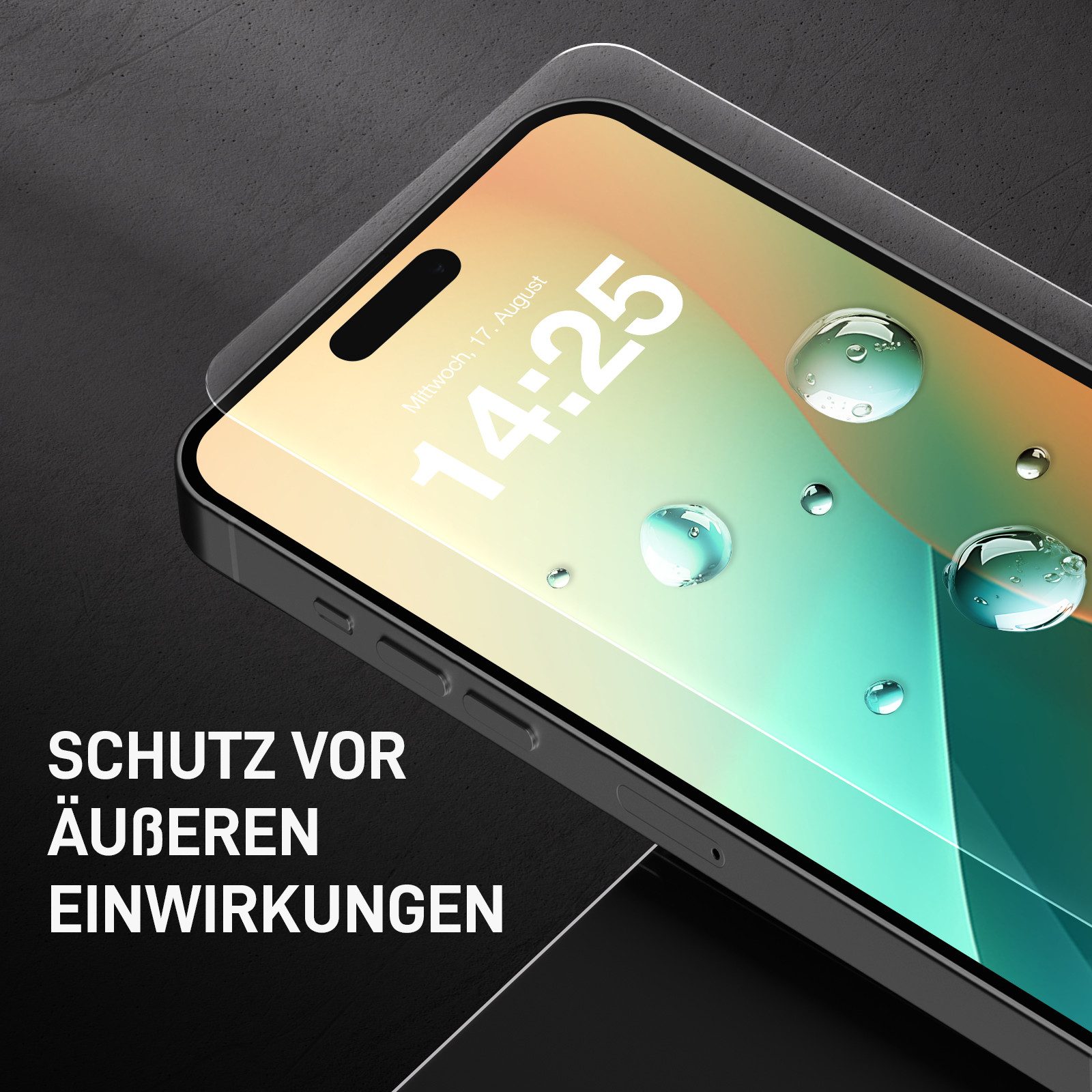 Tec-Expert Displayschutzglas 2X 9H Displayglas für Apple iPhone 16 für Apple iPhone 16, Displayschutzfolie, 2 Stück, Displayschutz, Schutzglas, Bildschirmschutz, kratz- & stoßfest