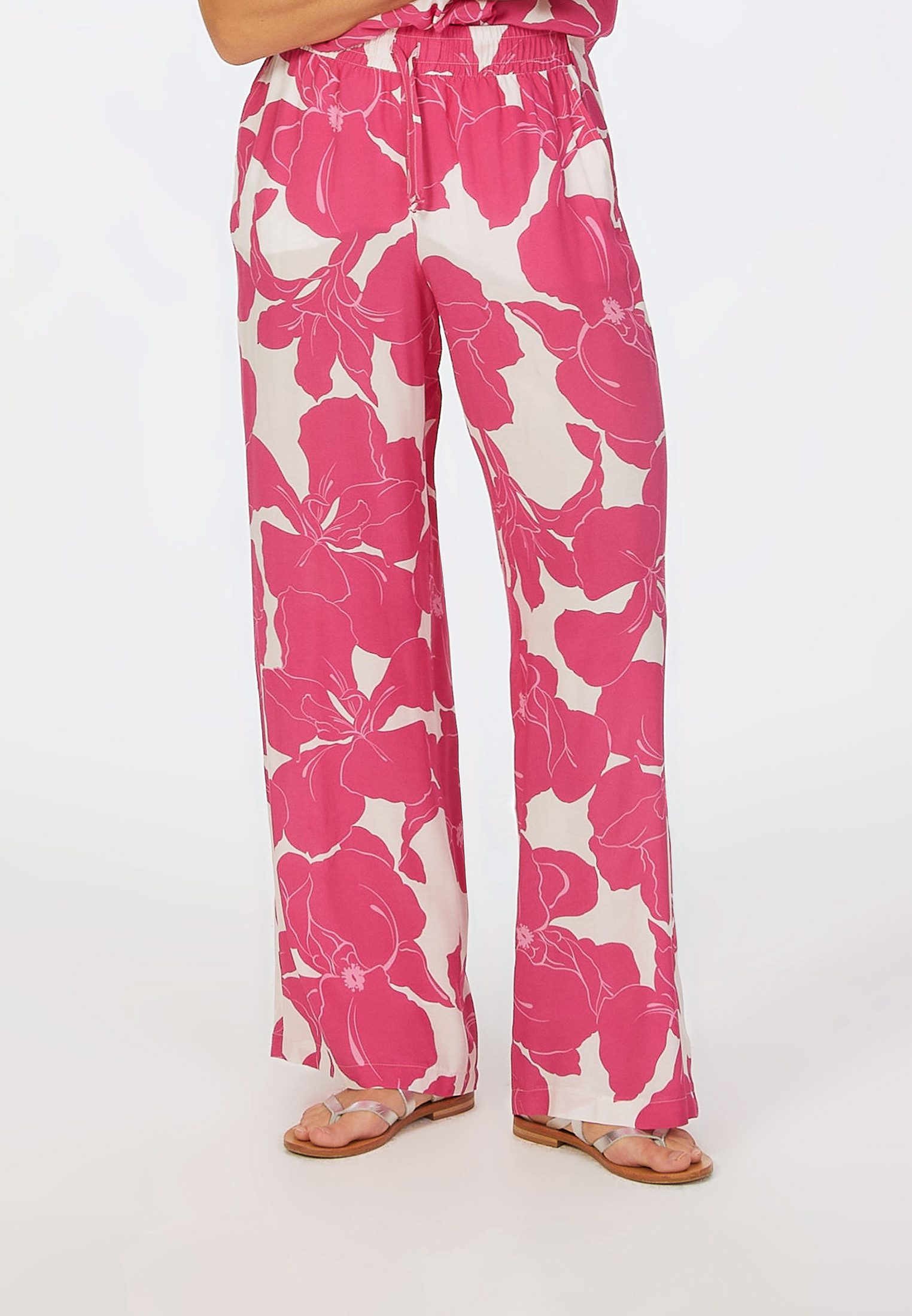 MARC AUREL Stoffhose mit Blumenprint günstig online kaufen