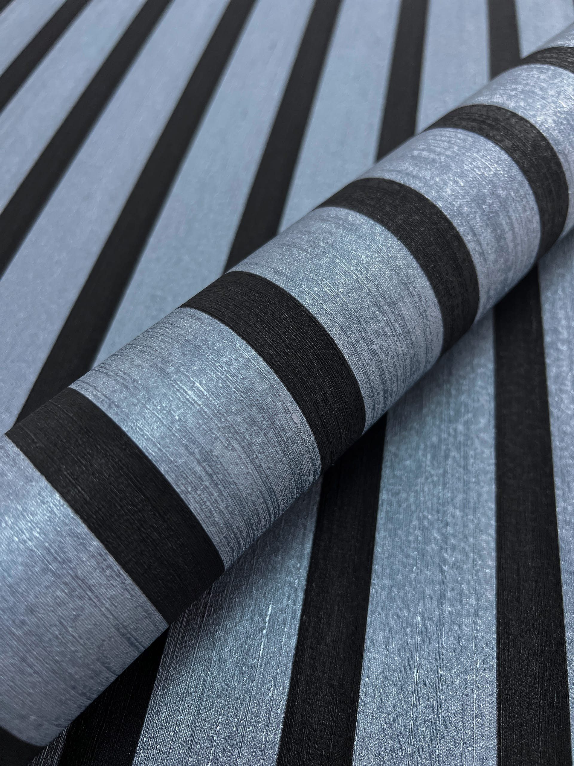 Newroom Vliestapete Berrin Blau Tapete Holzpaneele, Wandpaneele, Lamelle, strukturiert, modern