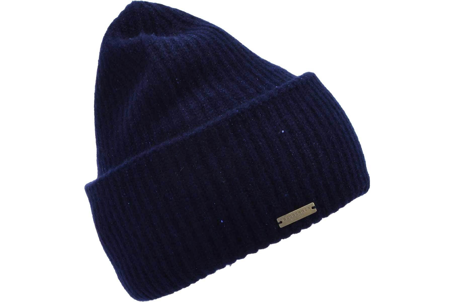 Seeberger Strickmütze Cashmere Mütze mit Aufschlag und zarten Pailletten 19 günstig online kaufen