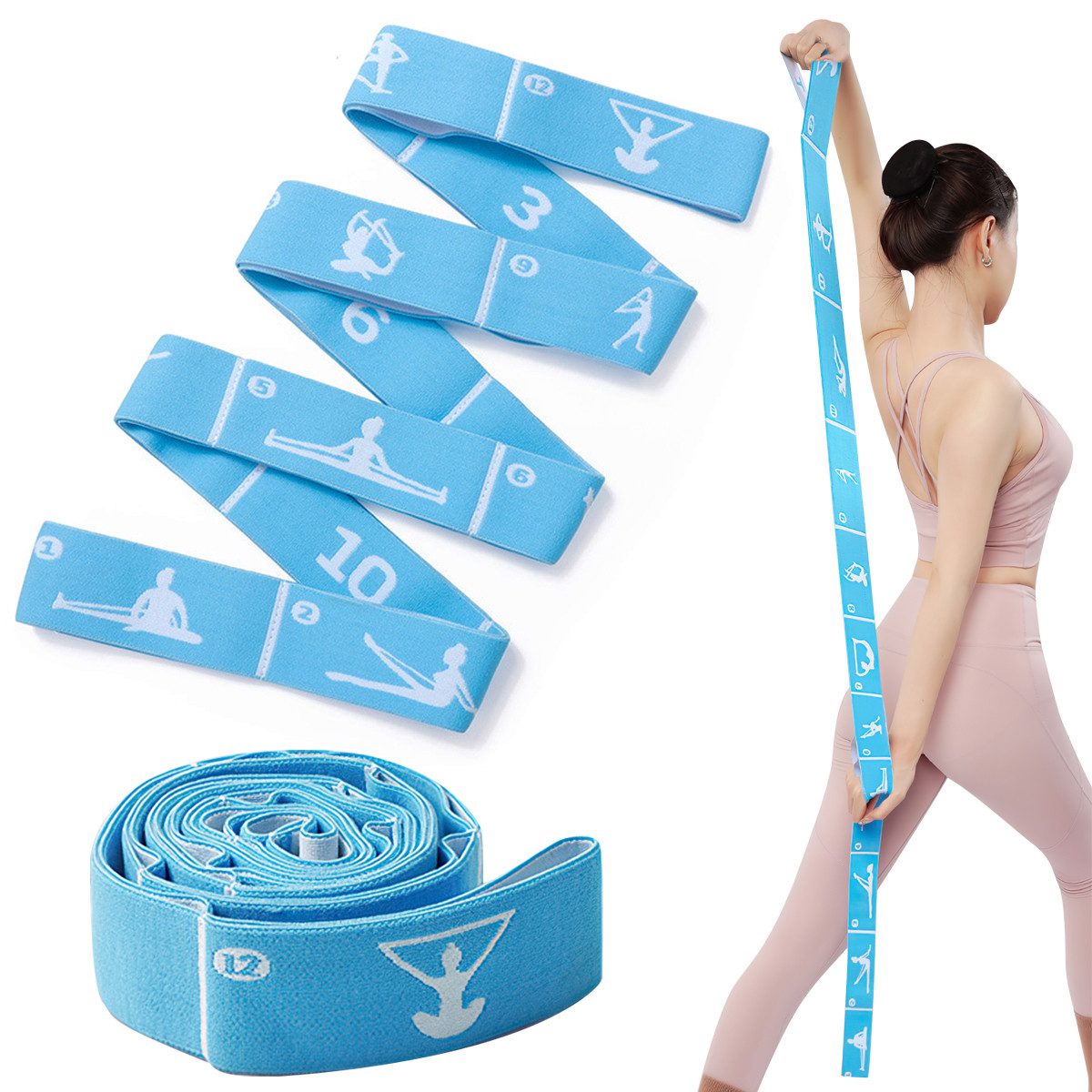 Trainingsbänder Gymnastikbänder Fitnessbänder Band Stretch Gurt Yoga Stretching Band
