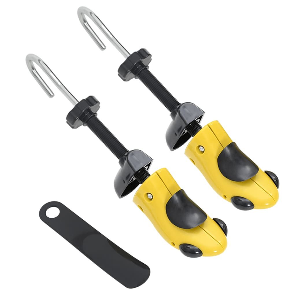 vidaXL Schuhspanner Schuhspanner mit Schuhanzieher Gelb EU 34-37 Kunststoff (1-tlg)