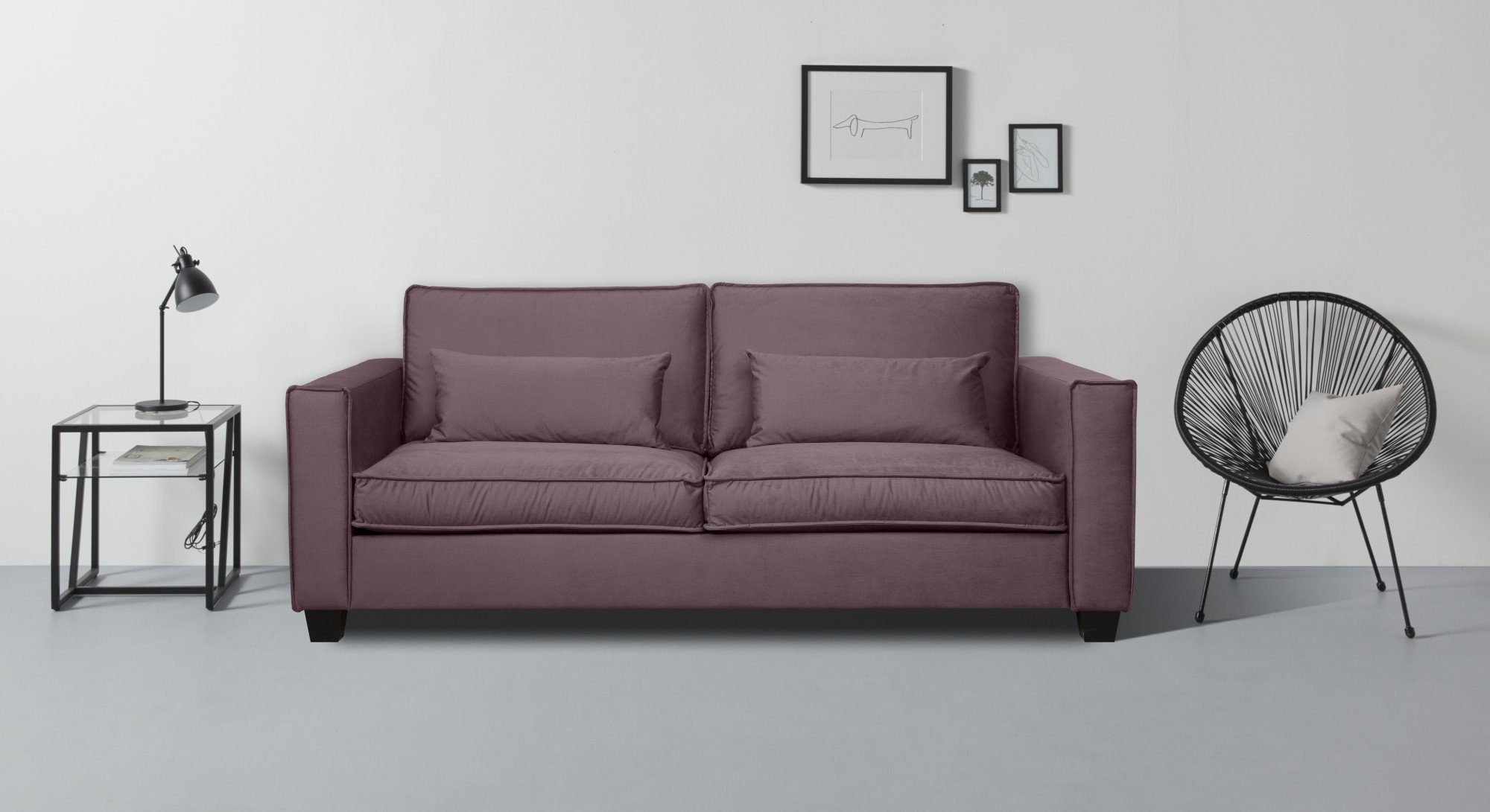 Home affaire 2-Sitzer Tilques, bequeme Sitzgelegenheiten, viele Farben verfügbar violet pink