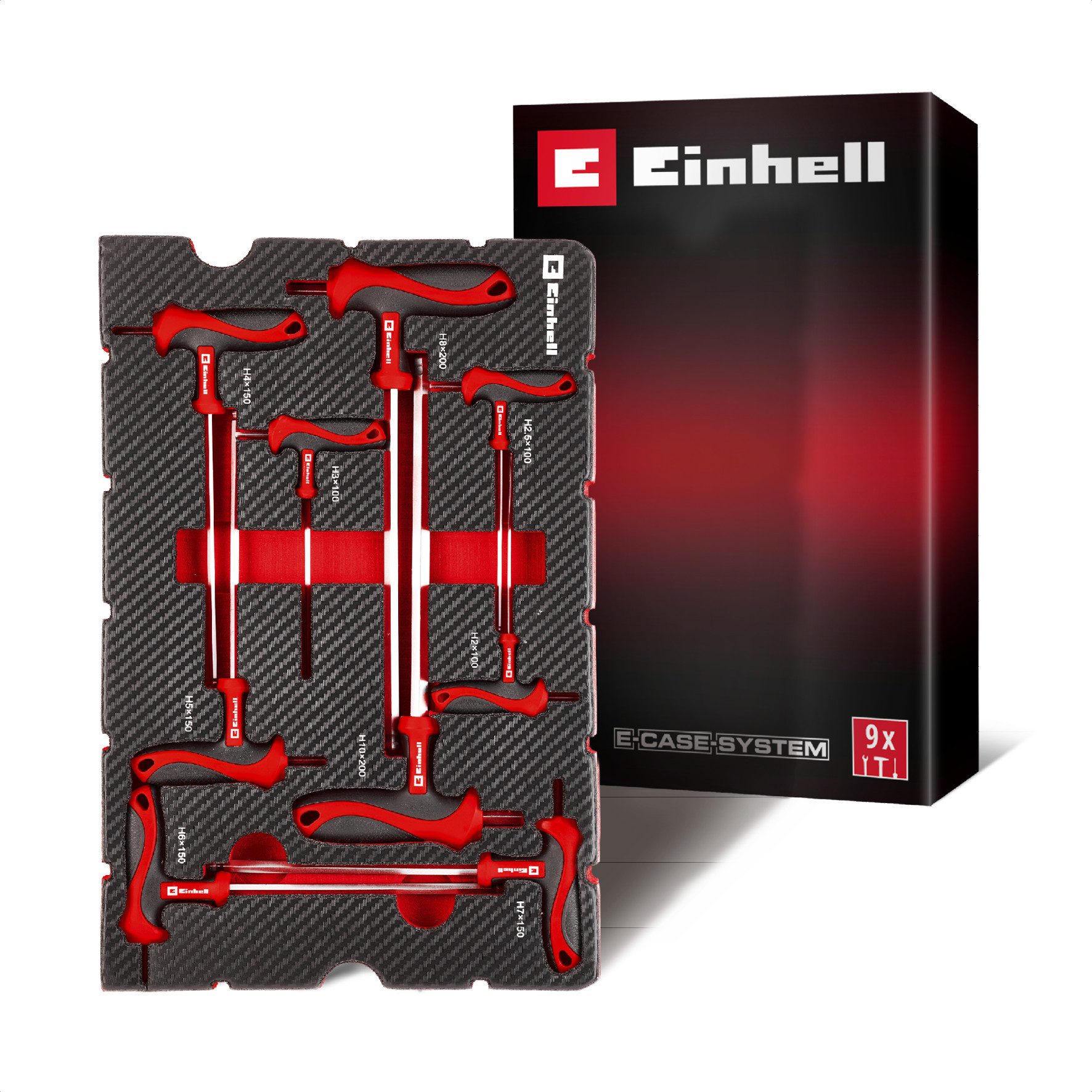 Einhell Werkzeugset Original Einhell Pad T-Griff-Schraubendreher 9-tlg. (Maschinen- & Fahr, (9-tlg), Original Einhell Pad T-Griff-Schraubendreher 9-tlg. (Maschinen- & Fahr