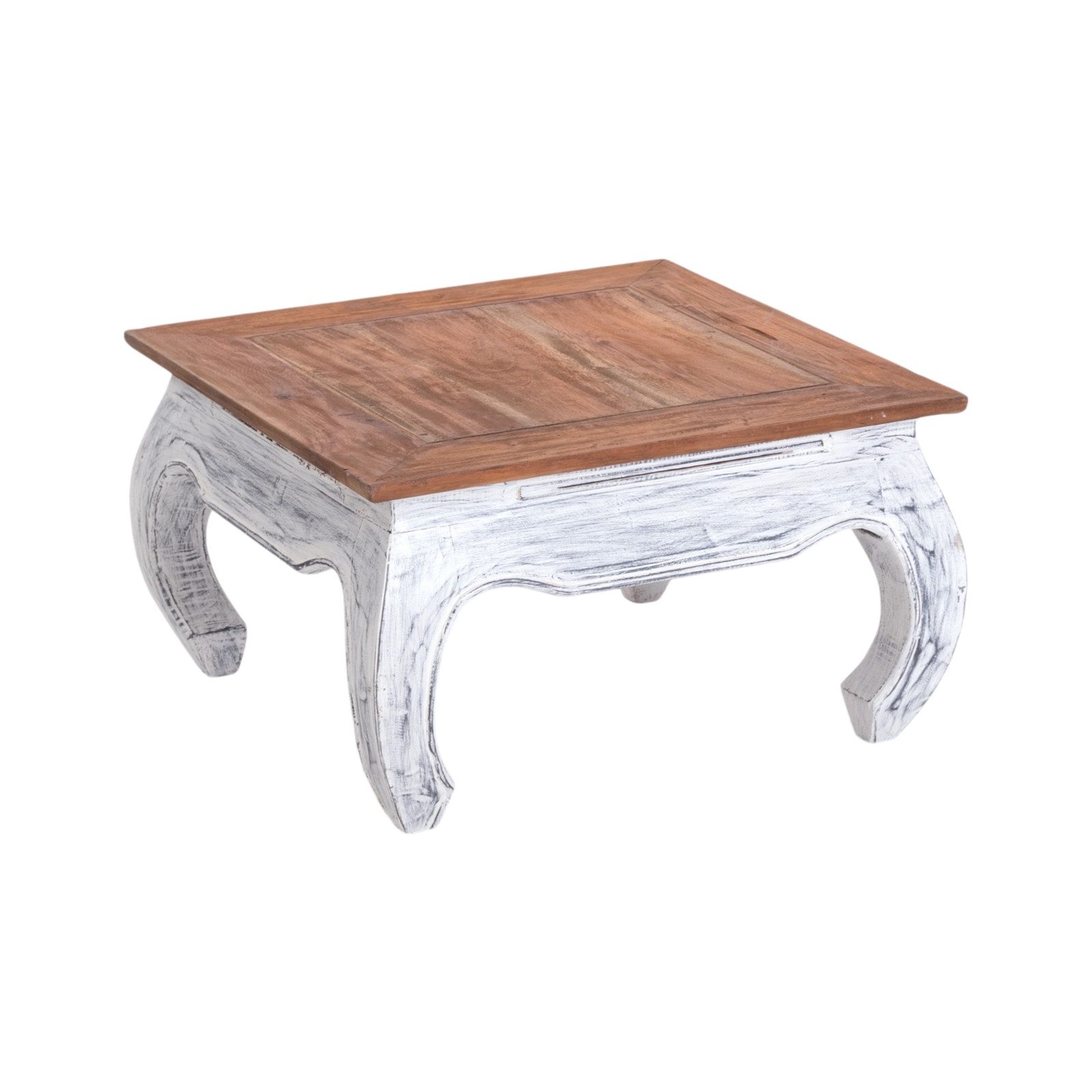 DESIGN DELIGHTS Couchtisch OPIUMTISCH "EAST 60", 60x60x35cm, Altholz massiv, Beistelltisch, Fa. € 106,90