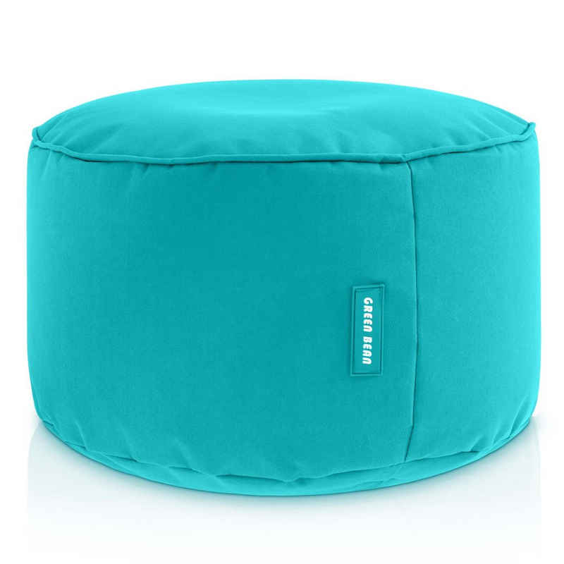 Green Bean Pouf Stay (Sitzsack-Hocker 25x45cm mit EPS-Perlen Füllung -, Fußhocker Fußkissen Sitz-Pouf für Sitzsäcke), Bodenkissen für Kinder und Erwachsene - Sitzkissen Sitzhocker