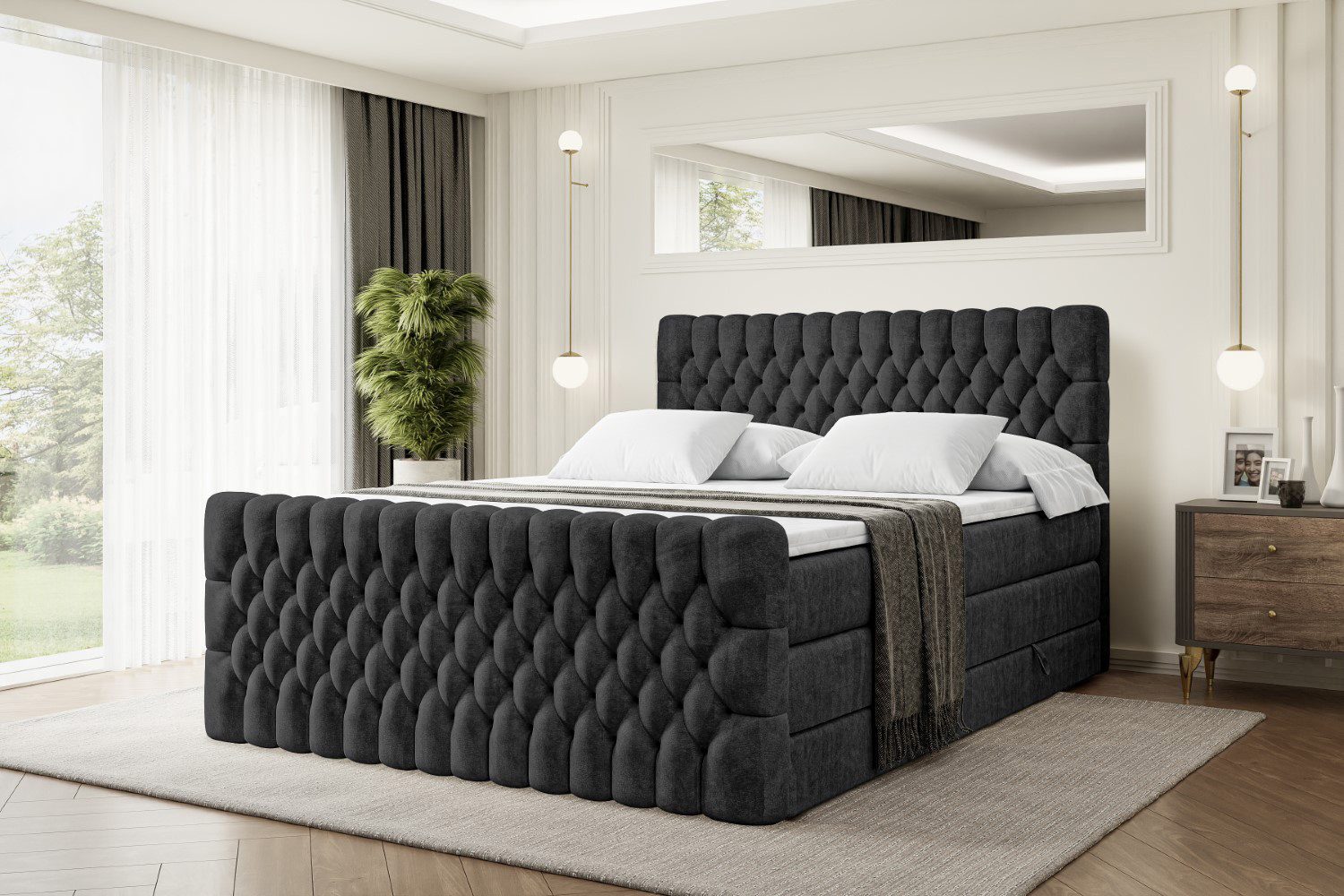 ALTDECOR Boxspringbett SERENE-Z KING (Multipocket-Matratze H4, günstig online kaufen