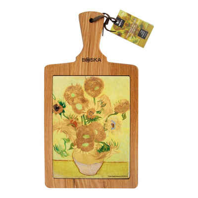 BOSKA HOLLAND Tablett Sonnenblumen - Van Gogh, Eichenholz