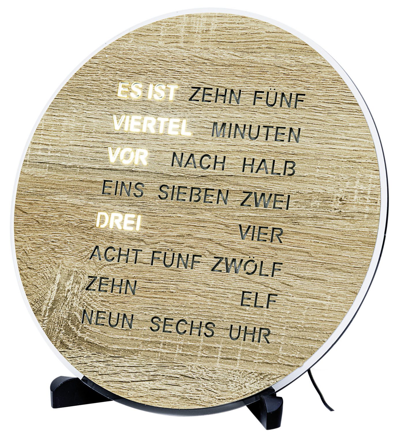 AMS Tischuhr Quarzuhr, Wohnzimmer, Esszimmer