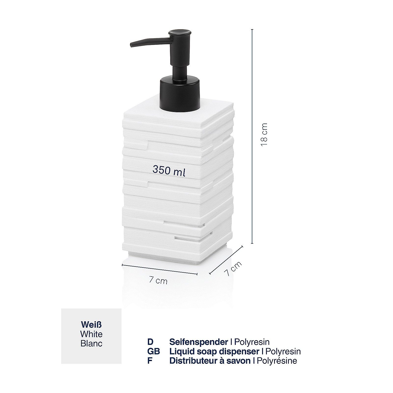 kela Seifenspender Posidon, Steinschichten-Optik, 350 ml, günstig online kaufen