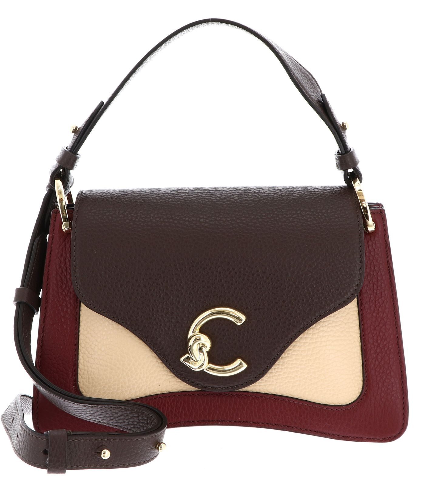 COCCINELLE Schultertasche Tricolor Handbag Grainy Leather, aus echtem Rindsleder