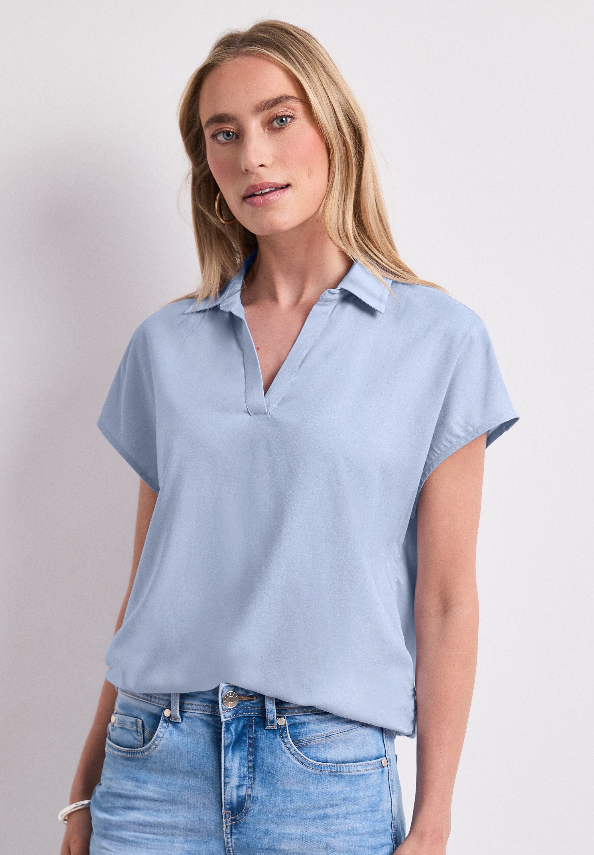 STREET ONE Hemdbluse aus softer Viskose