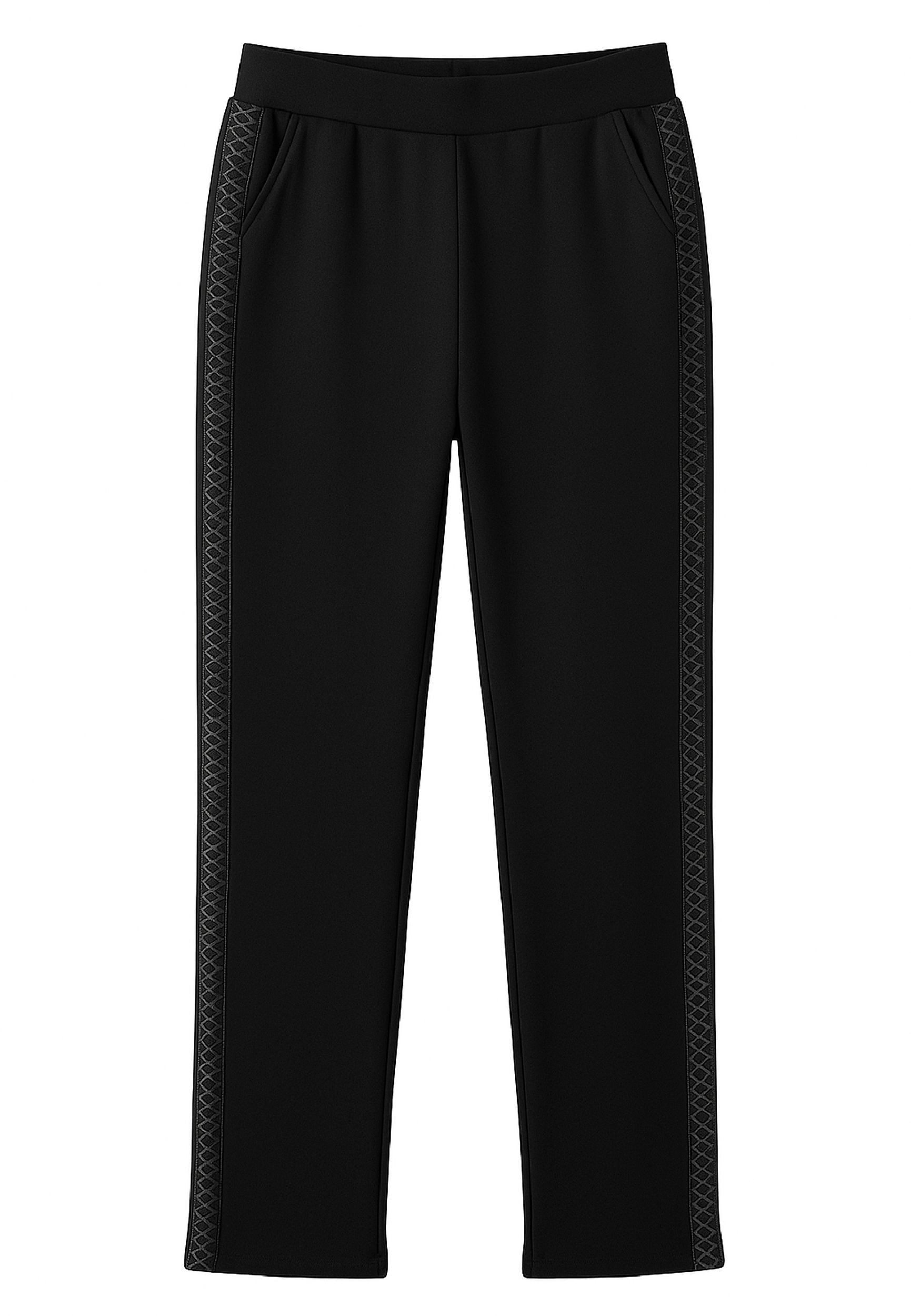 LMC Stoffhose Warme Thermo Pants mit eleganten Flechte Streifen BambooTherm