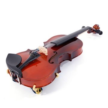Rutaqian Violine 4/4 Violine Erwachsene Akustische Geige Violin Anfänger Set, mit Geigenkoffer, Kolophonium, Schulterstütze, Stimmgerät, Saiten