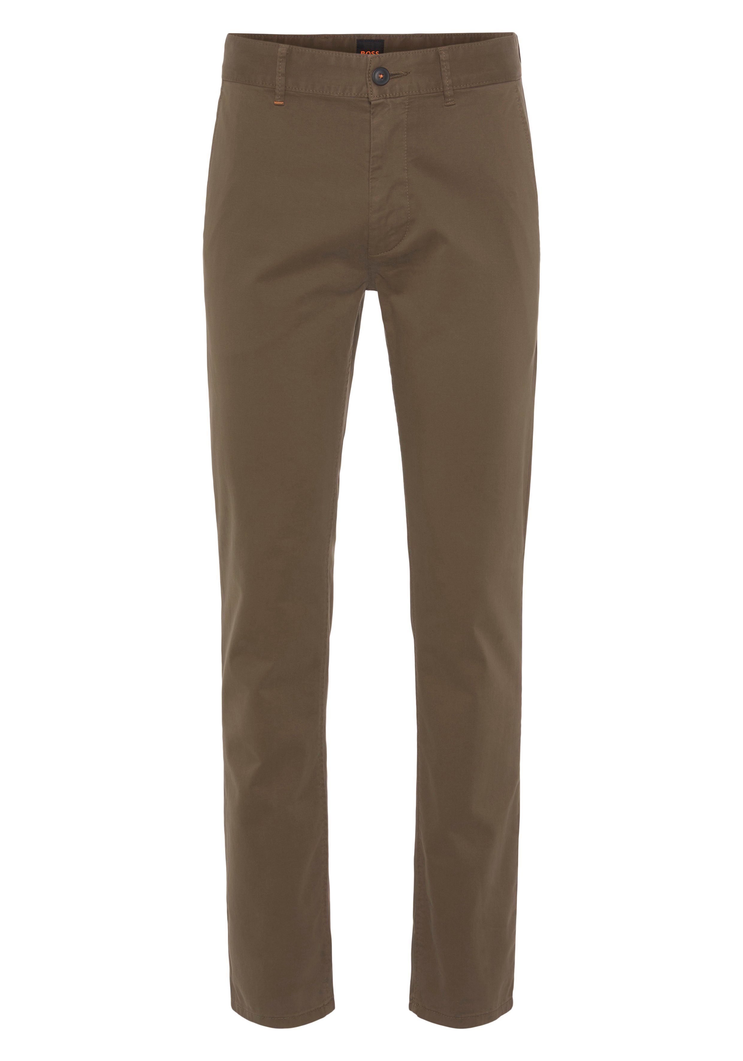 BOSS ORANGE Chinohose Chino_slim mit Gesäßtaschen 368 Open Green