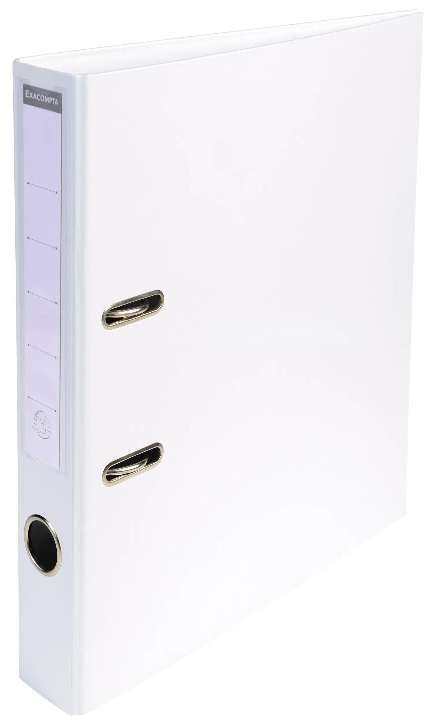 EXACOMPTA Aktenordner 10x Ordner Prem'Touch PVC, Rücken 50mm, 32x29cm A4 Maxi, Weiß, 53548E, Ordner Kunststoff