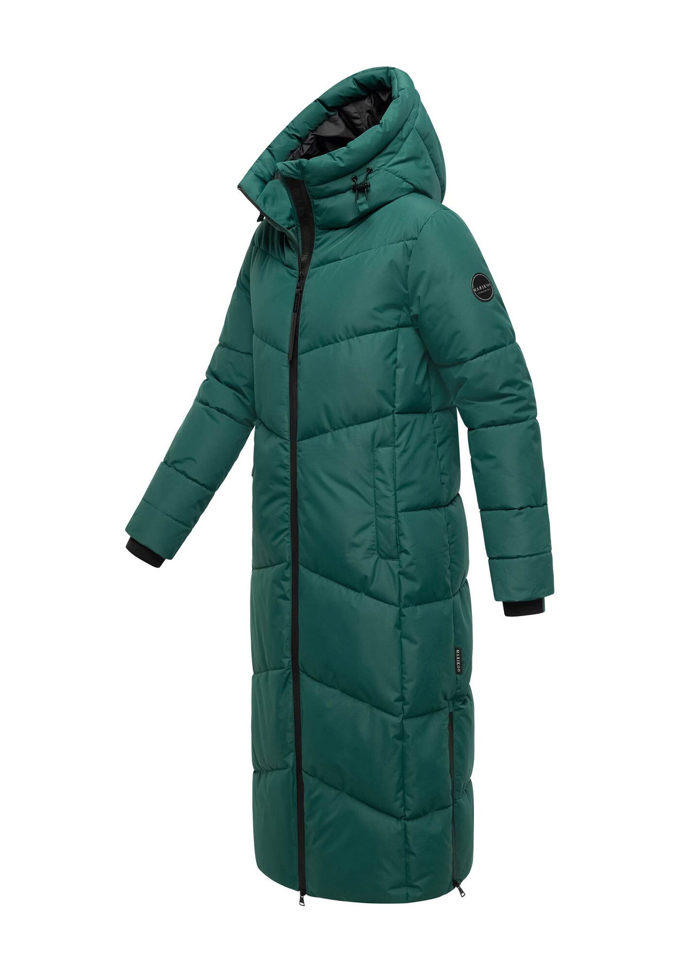 Marikoo Winterjacke Firella extra lange Passform und seitliche Belüftungsöffnungen
