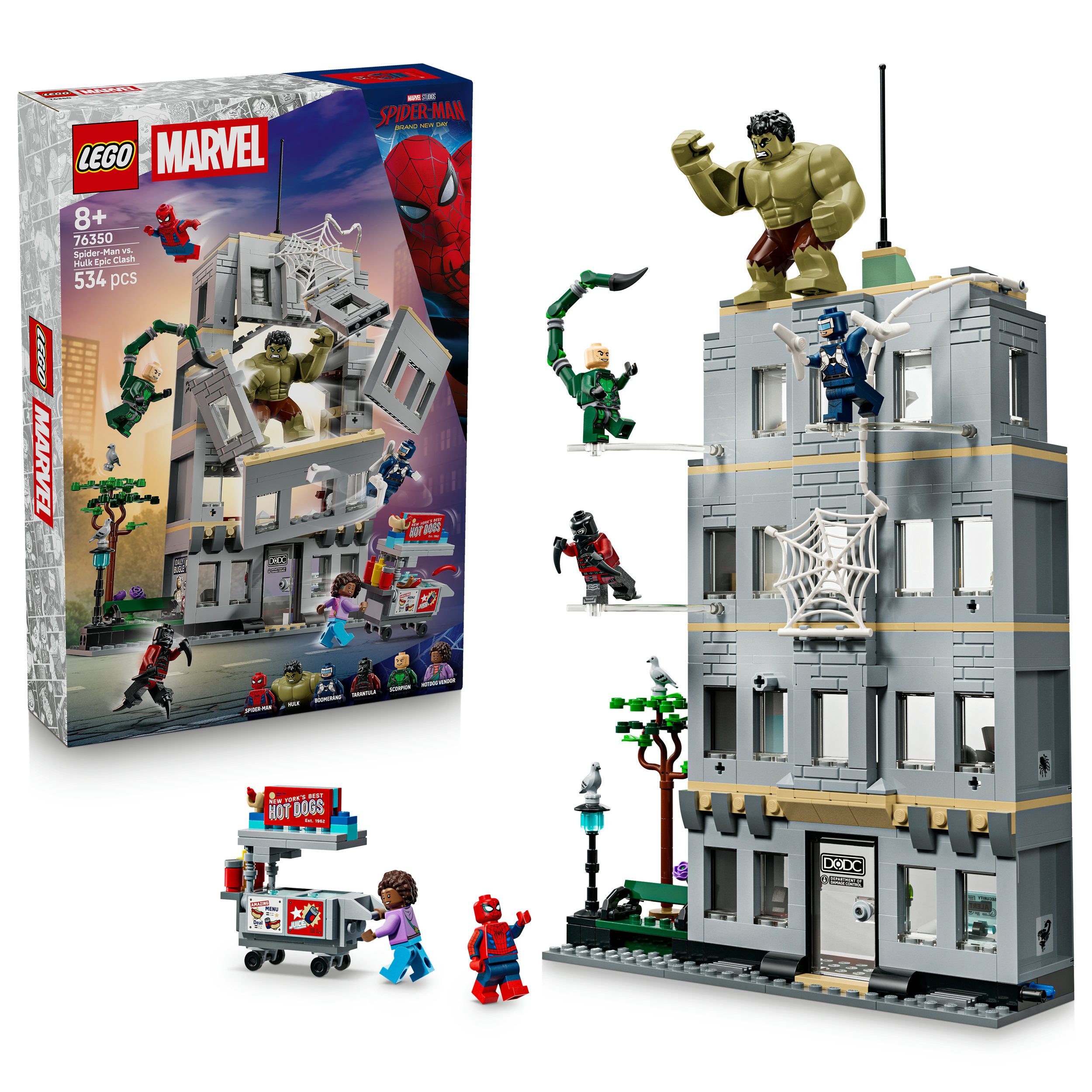 LEGO® Großer Showdown: Spider-Man vs. Hulk (76350), LEGO Super Heroes Konstruktionsspielsteine, (534 St), Made in Europe
