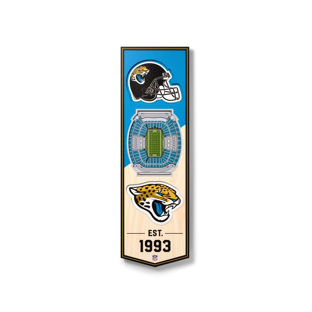 Jacksonville Jaguars Wanddekoobjekt Jacksonville Jaguars 3D Stadium Banner