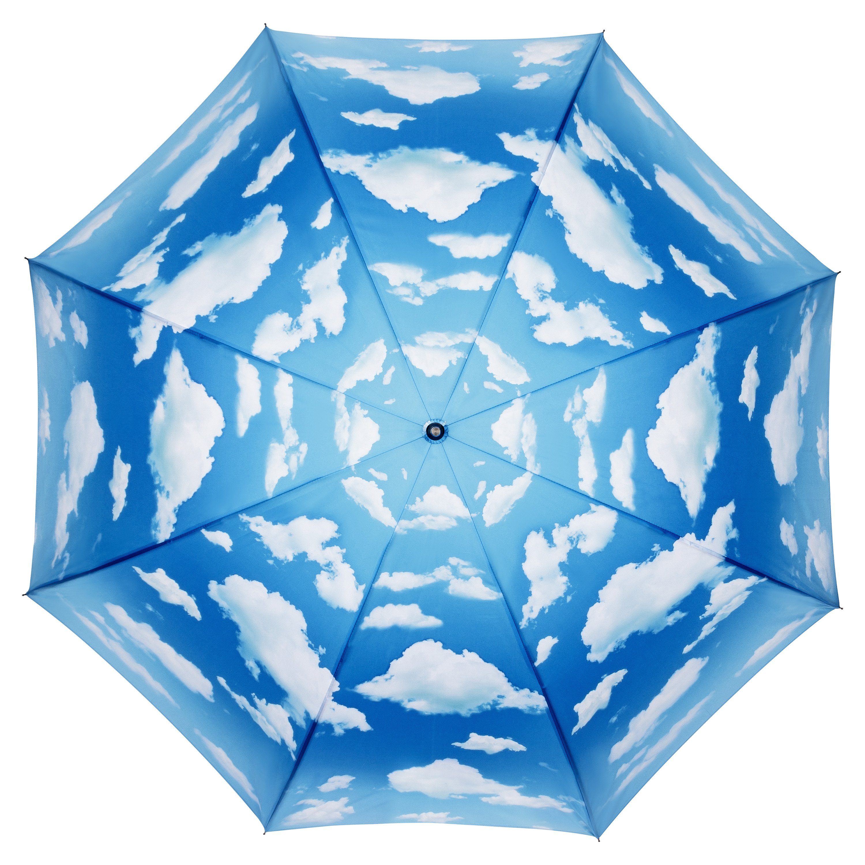 Langregenschirm Wolken von Bayrischer Himmel Motiv Stabil, Automatikschirm mit Lilienfeld UV-Schutz