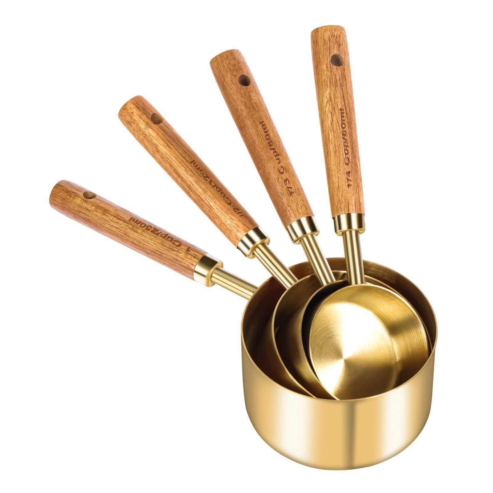 Kityhome Messlöffel 8 Stück Edelstahl Messbecher Set mit Messbecher Messlöffel, (8-St), 8-teiliges,Vielseitig einsetzbar – für Mehl, Zucker, Gewürze, Saucen