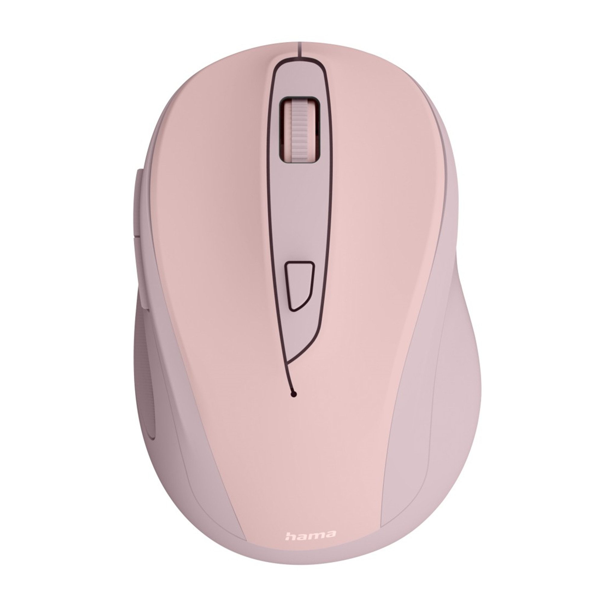 Hama WM-400, optisch, 6 Tasten, Funk, pink Maus