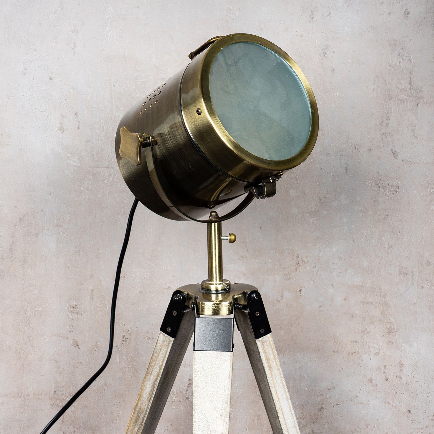 1 Retro Lampe levandeo Variante Stehlampe 64cm Hoch Stehlampe, Tischlampe Levandeo® Dreibein Leuchte