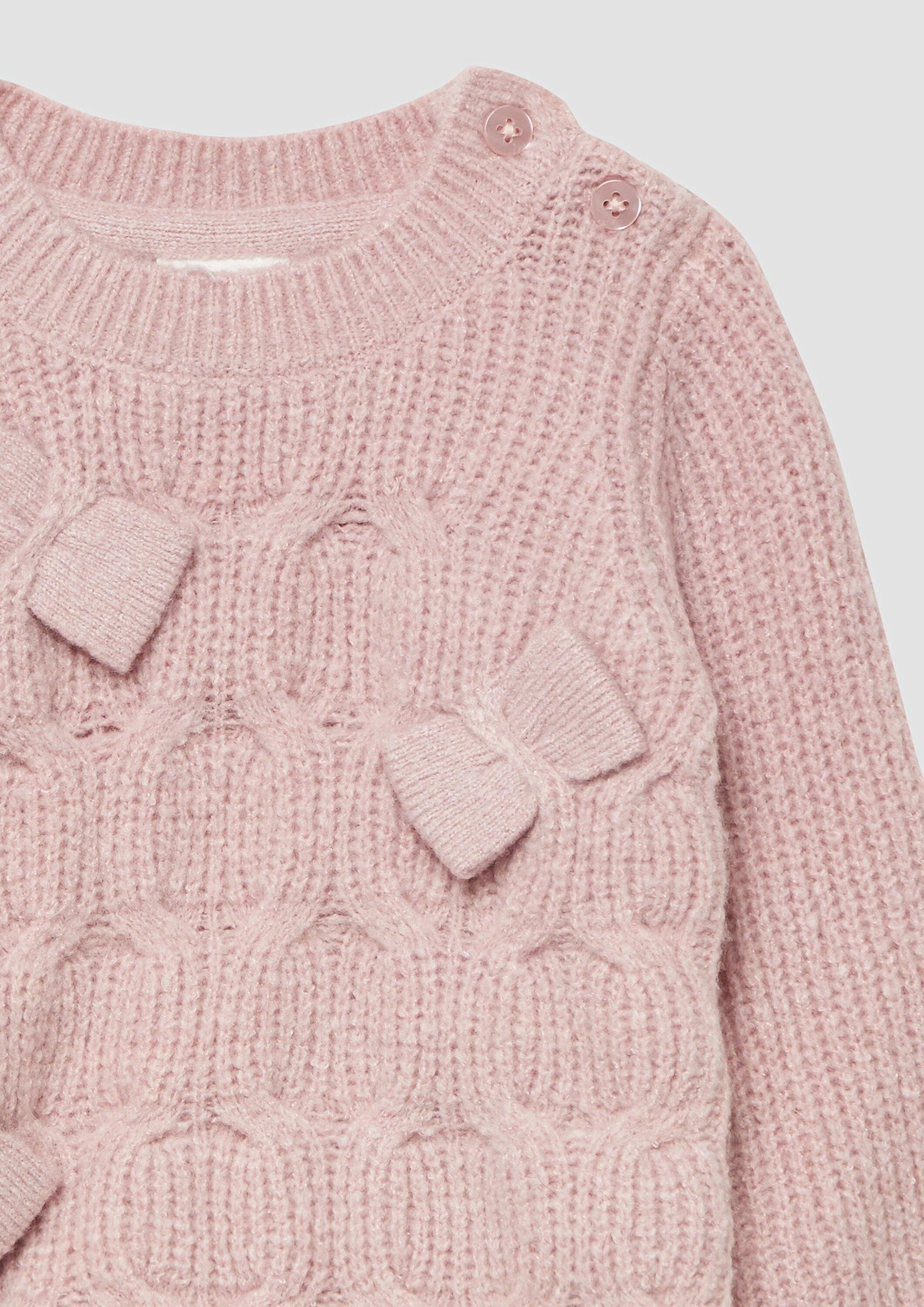 s.Oliver Longpullover Strickpullover Kuscheliger Strickpullover mit Schleifen