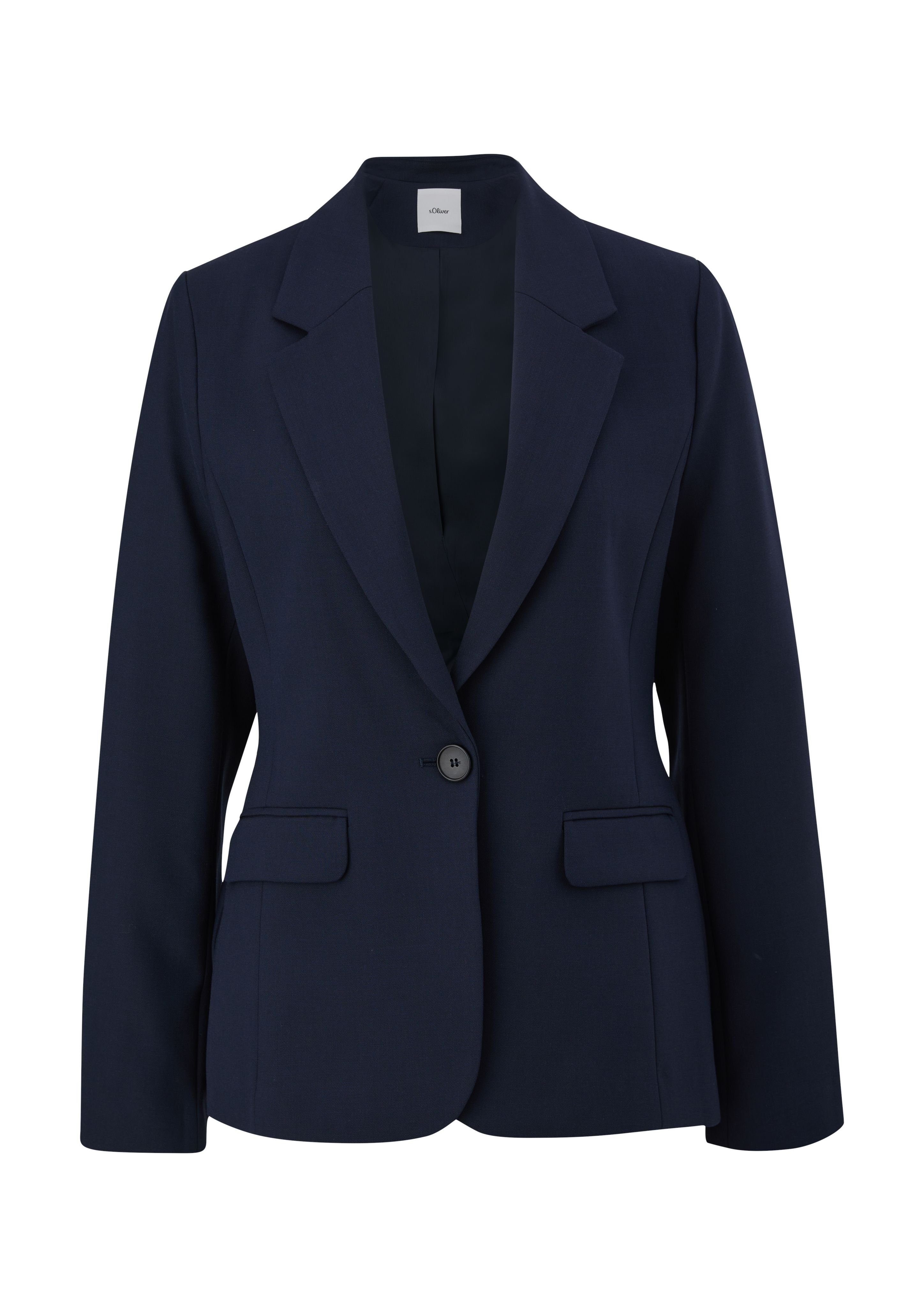 s.Oliver BLACK LABEL Kurzblazer mit Pattentaschen günstig online kaufen