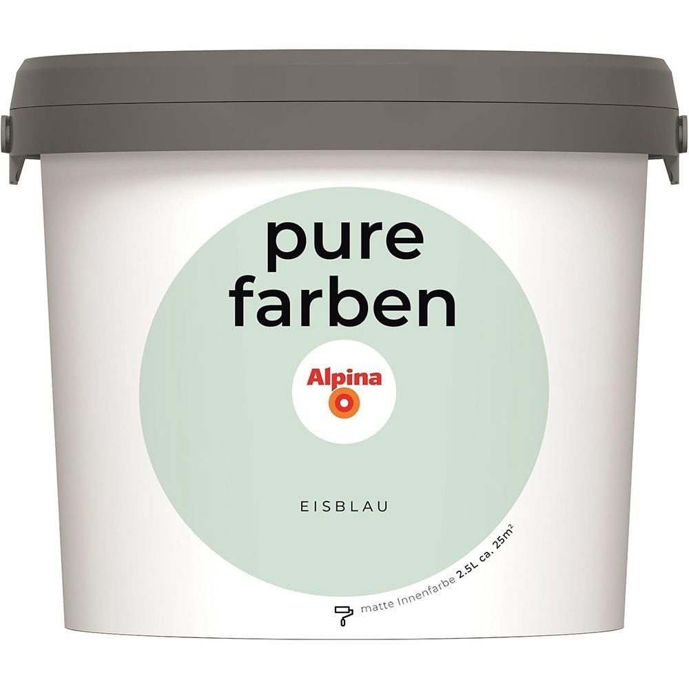 Alpina Wandfarbe Alpina pure farben 2,5 Ltr. Eisblau Innenfarbe matt