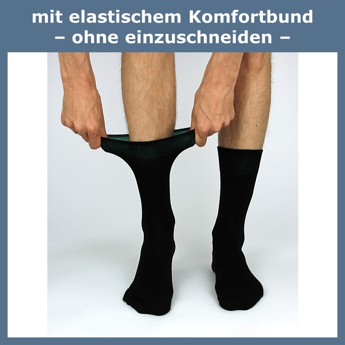 GAWILO Socken für Herren - Premium Komfortbund ohne drückende Naht (6 Paar) Weiche Socken aus hochwertiger, doppelt gekämmter Baumwolle
