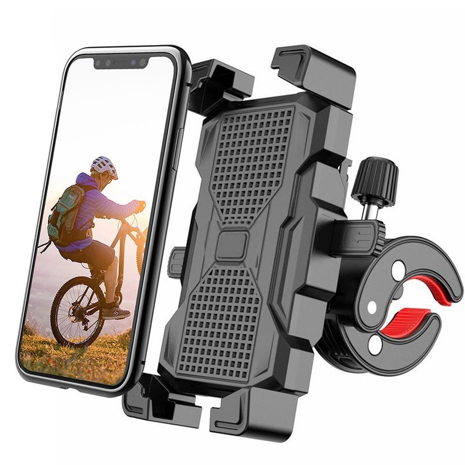 SOTOR Fahrrad-Handyhalterung - Rundumschutz & Einhandbedienung Handy- Halterung, (Mobiltelefon-Rundumschutz - Kratz- und Rutschfestigkeit beim  Fahren), 1-tlg)