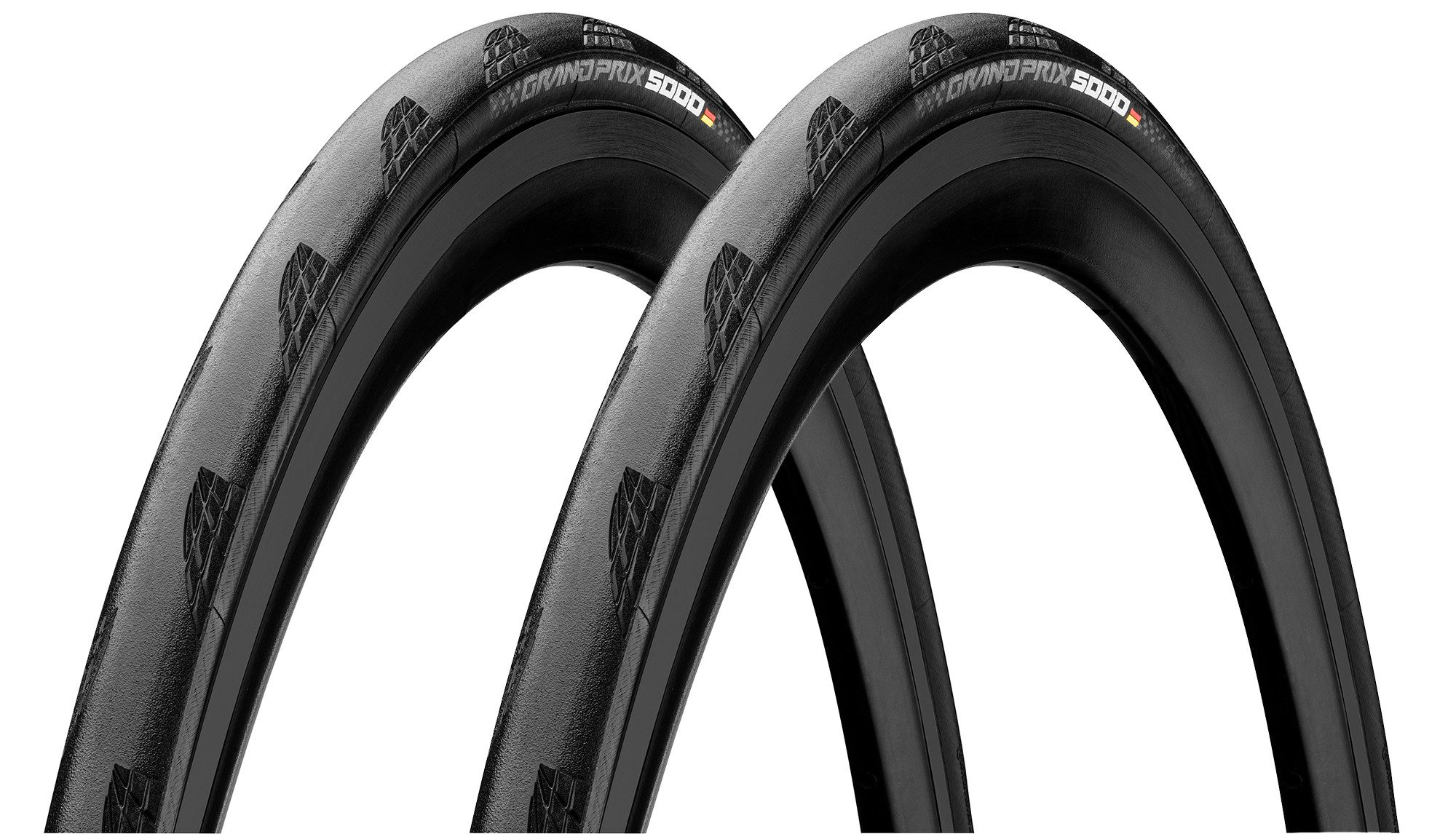 CONTINENTAL Fahrradreifen 2x Continental Grand Prix 5000 30-622 BlackChili Faltreifen