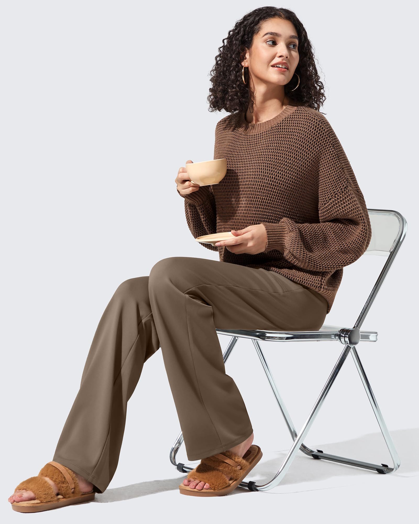 G4Free Thermohose Damen-Hosen mit Fleecefutter und Taschen, Jogginghose wei günstig online kaufen