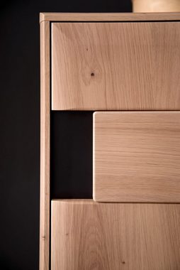 Newroom Sideboard Alinago, Balkeneiche Kommode Modern Sideboard Grau Elegant Anrichte