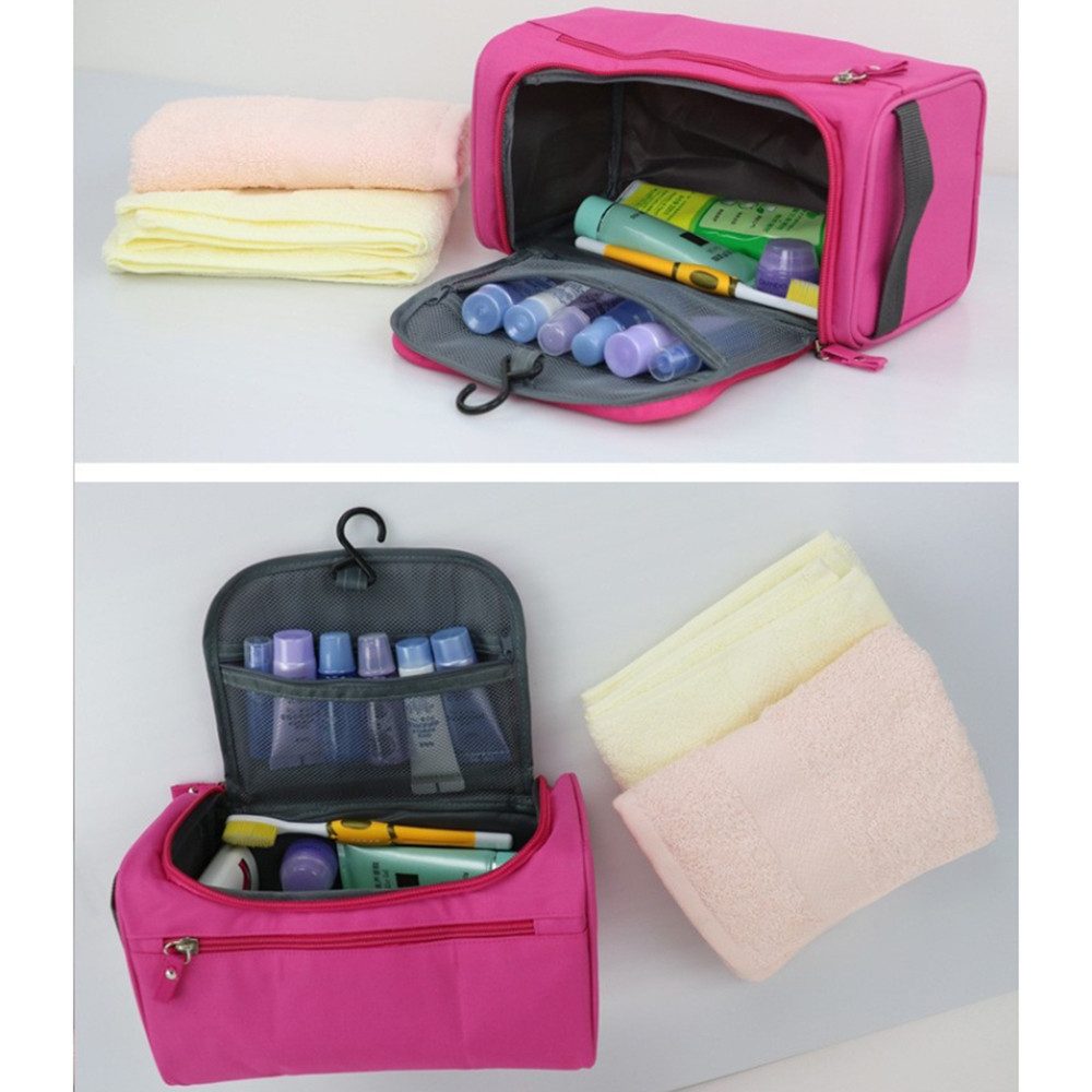 Coonoor Kosmetiktasche Kulturtasche zum Aufhängen, wasserdichte Waschtasche mit 3 Fächern, Reise-Kulturbeutel mit Aufhängehaken für Damen und Herren – Bild 5 von 5