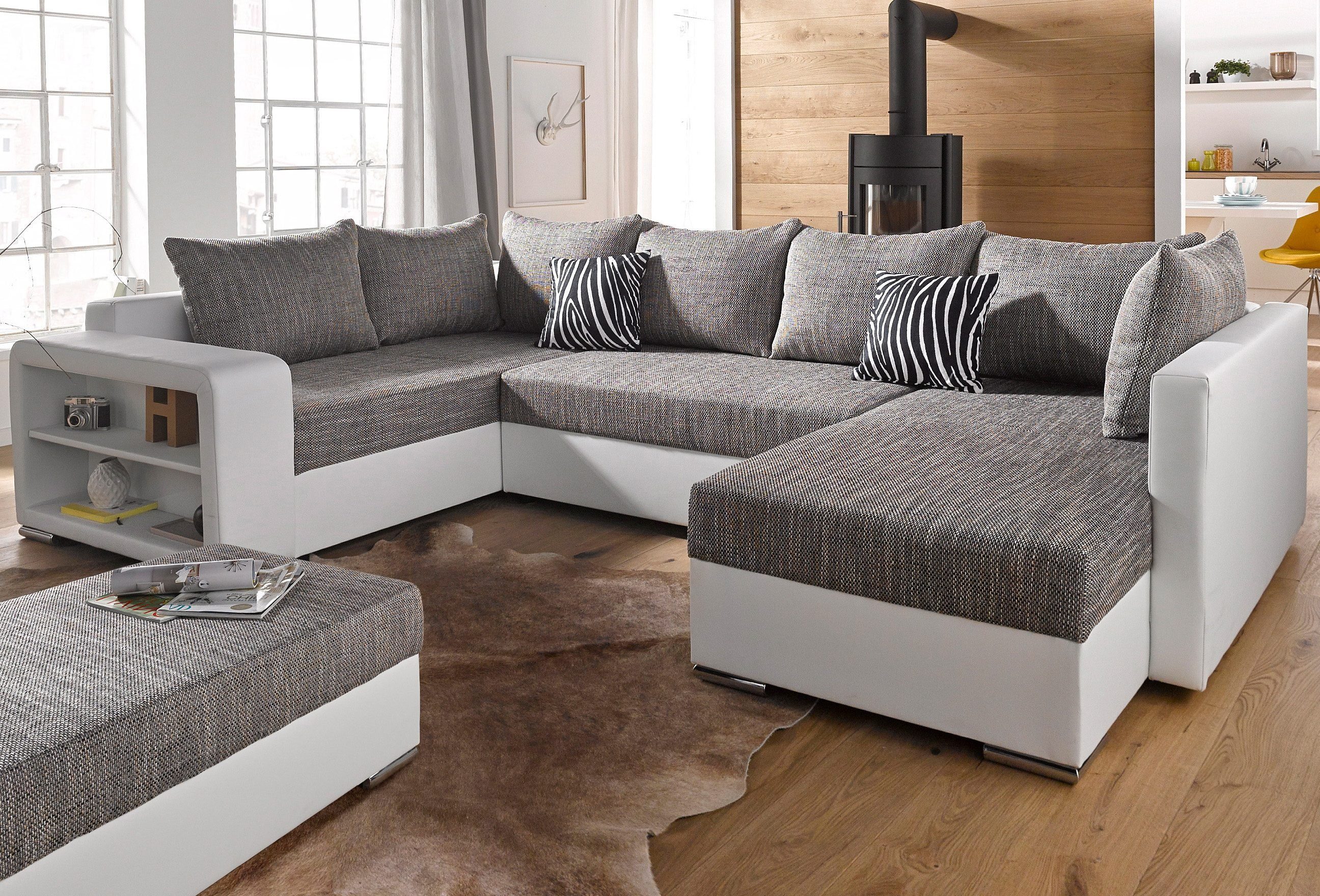 COLLECTION AB Wohnlandschaft "John U-Form", mit Bettfunktion, wahlweise mit günstig online kaufen