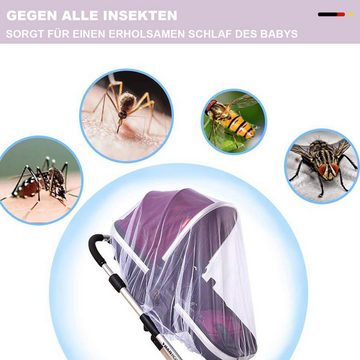 MAGICSHE Moskitonetz Vollständig Abgedecktes Mückennetz für Kinderwagen 2 Stück