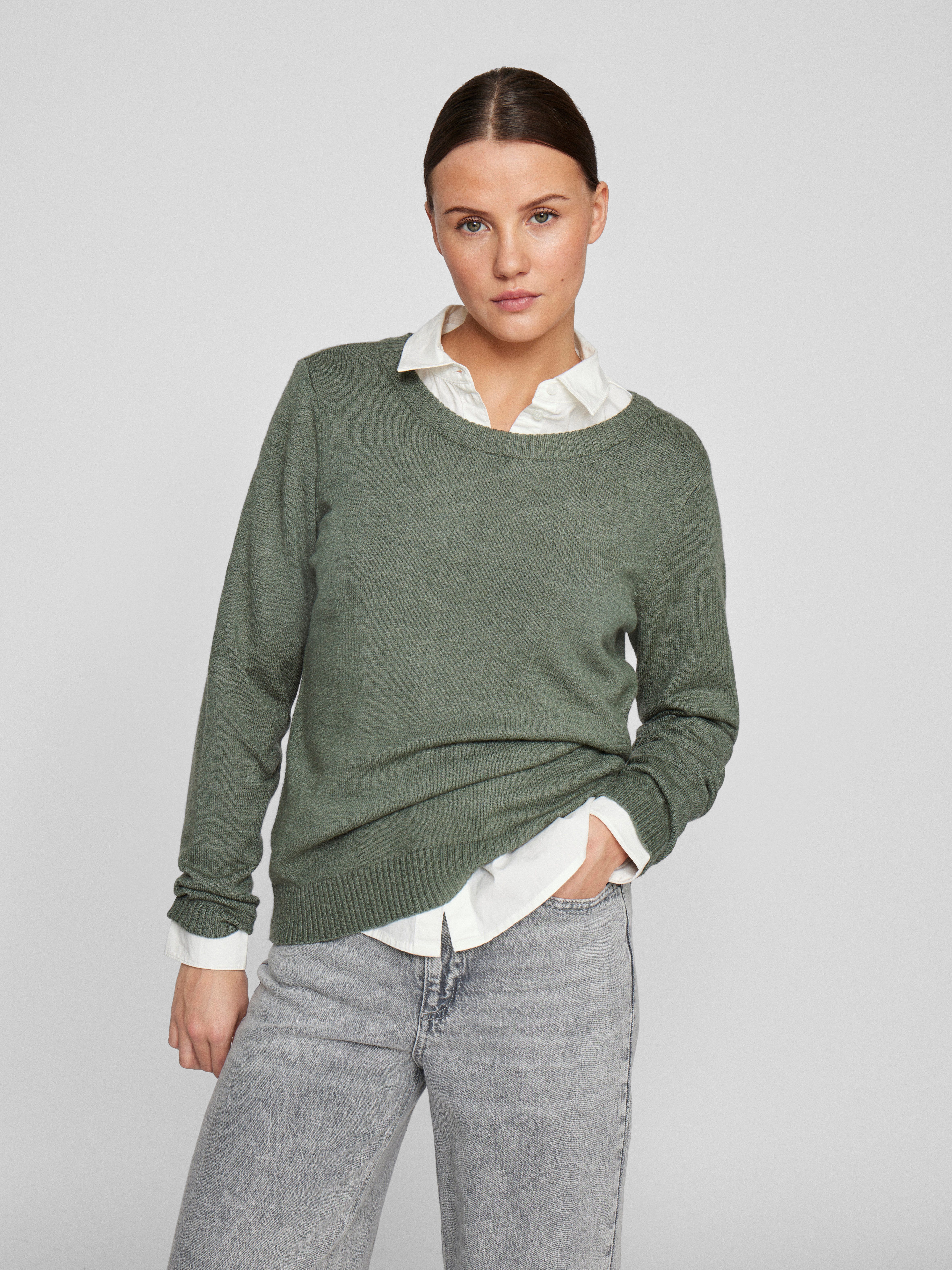 Vila Rundhalspullover VIRIL O-NECK L/S KNIT günstig online kaufen