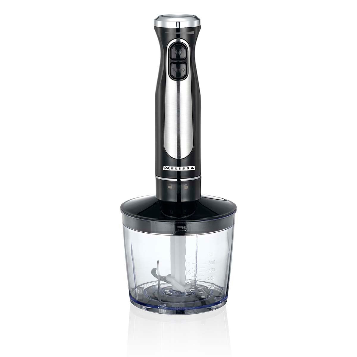 MELISSA Standmixer 16210069, 600 W, 600 W, 2 Geschwindigkeiten, Mini-Zerkleinerer und Edelstahl-Klingen