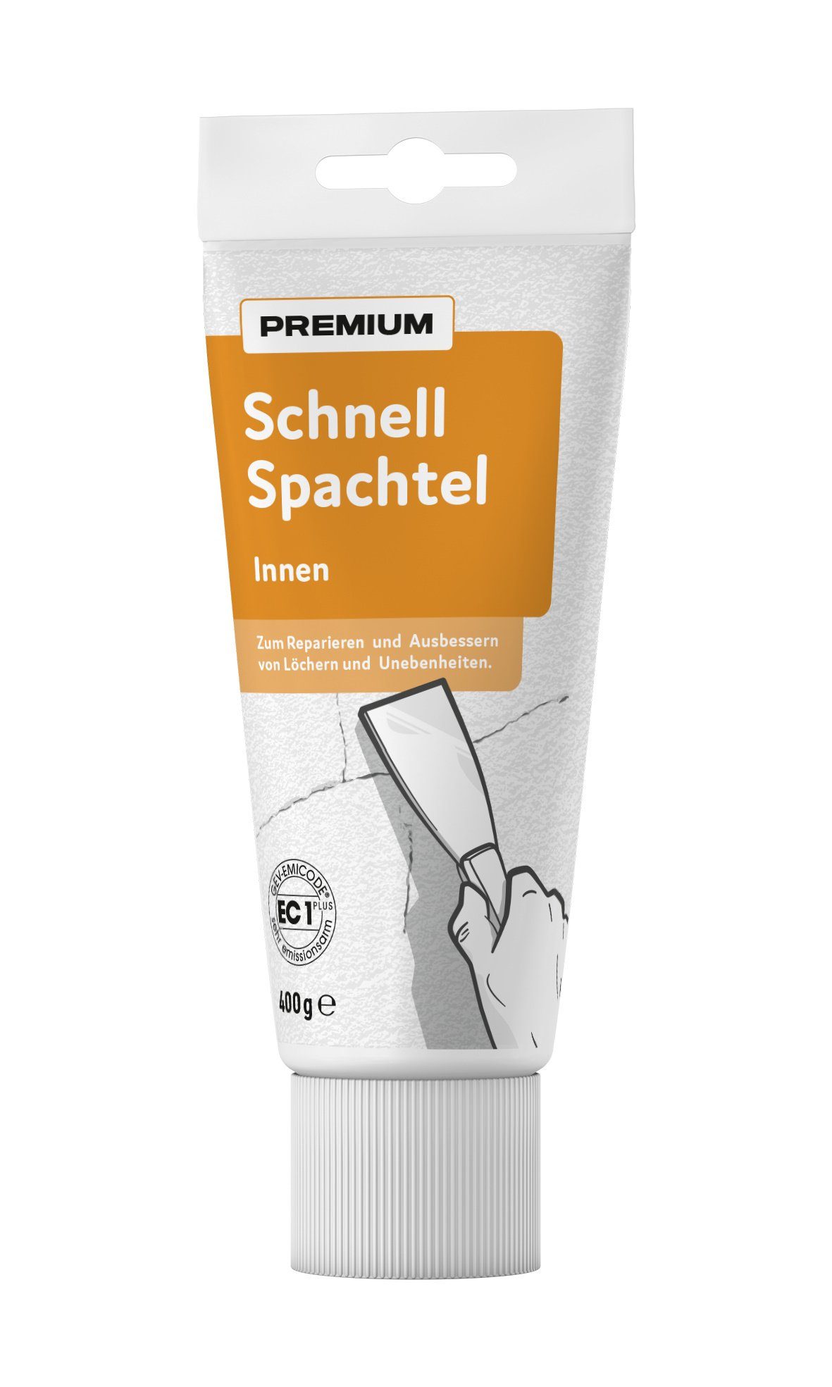 Wilckens Farben Spachtelmasse, Schnell Spachtel Innen, Weiß, 400 g