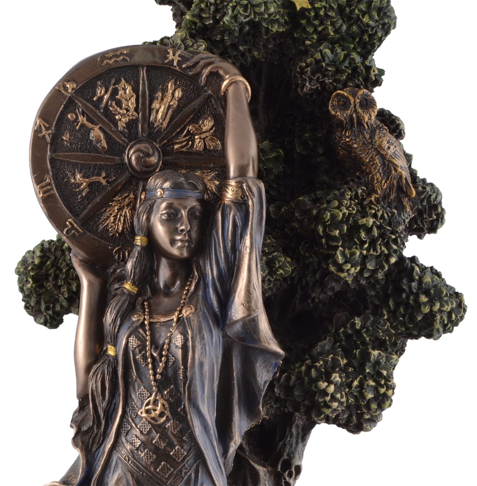 Vogler direct Gmbh Dekofigur des Hand Schicksals Arianrhod von Göttin - Veronese, keltische LxBxH coloriert, bronziert ca. 15x10x24cm by und