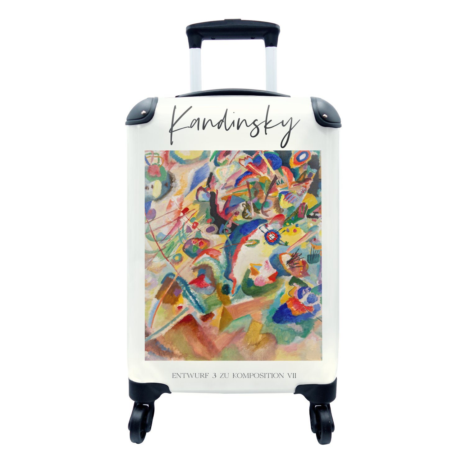 MuchoWow Handgepäckkoffer Malerei - Wassily Kandinsky - Alte Meister, 4 Rollen, Reisetasche mit rollen, Handgepäck für Ferien, Trolley, Reisekoffer