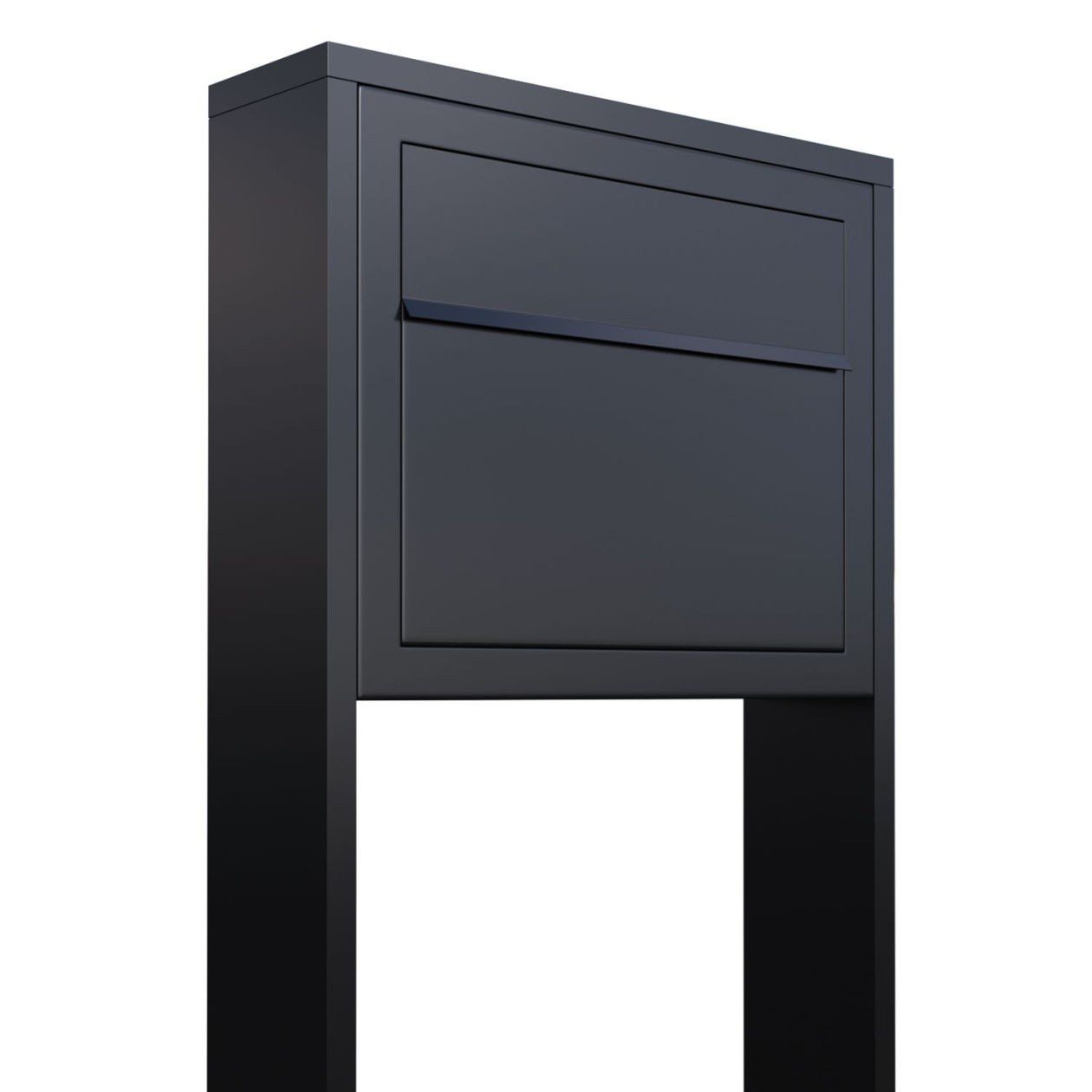 Bravios Briefkasten Standbriefkasten Elegance Schwarz