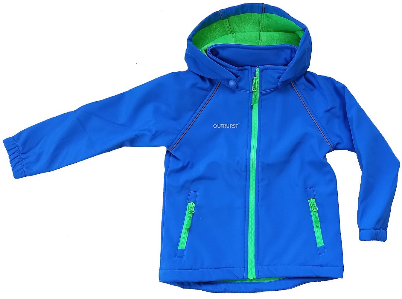 Outburst Softshelljacke Outburst Jungen Softshelljacke Jacke Fleecefutter royalblau neon Feuer (kein Set)