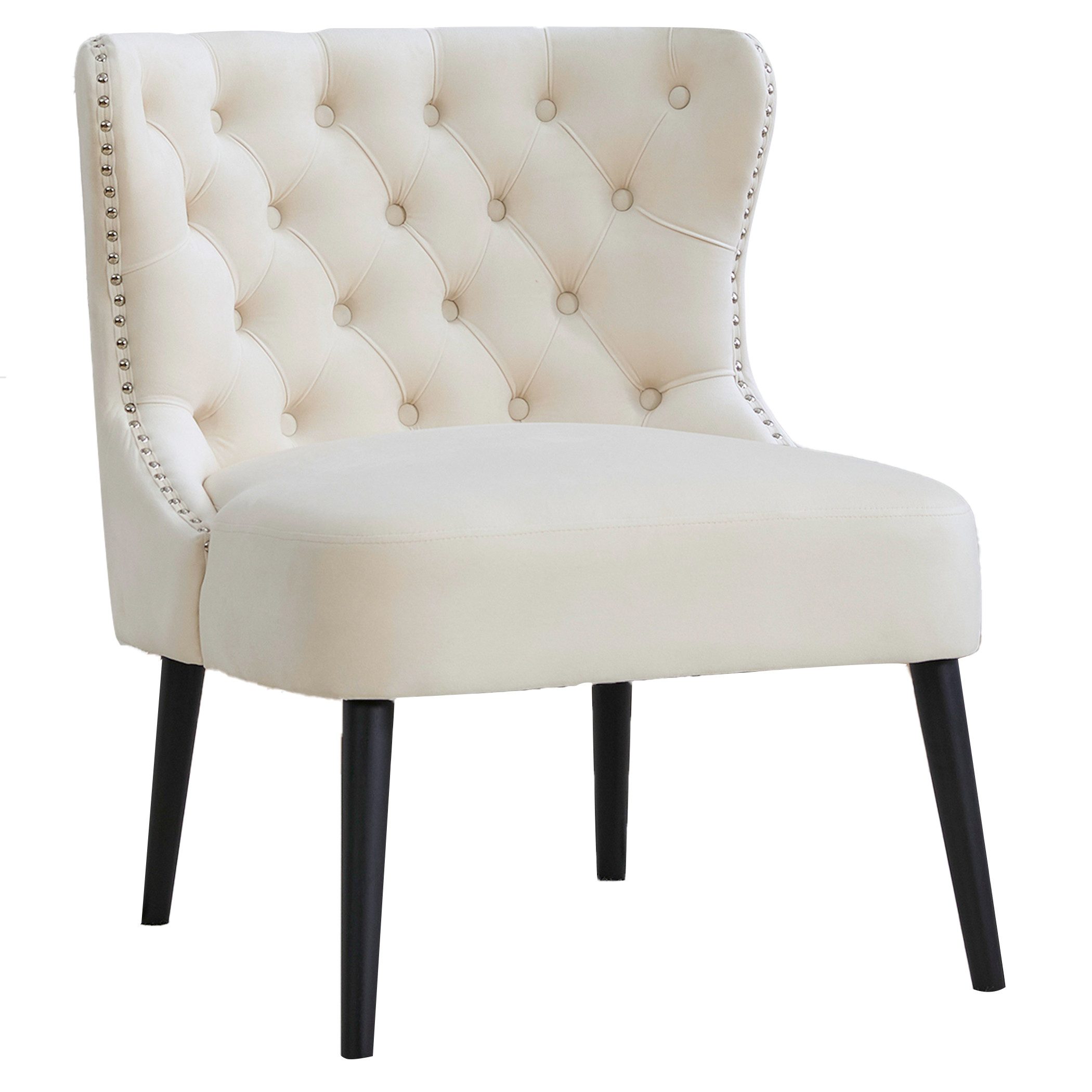 SeedWave Ohrensessel Retro Polstersessel Samt Einzelsofa mit Knopfheftung, günstig online kaufen