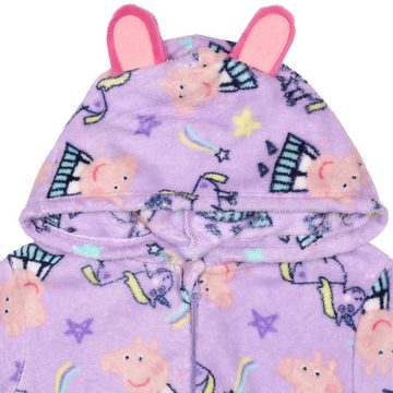 Sarcia.eu Schlafanzug Peppa Wutz - Lila Kinder Fleece-Einteiler mit Kapuze, 5-6 Jahre